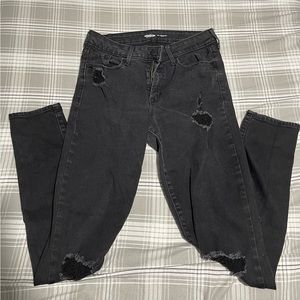 Old navy black skinny jeans 8 talls